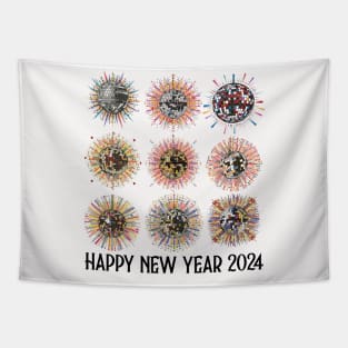 Happy New Year 2024 Tapestry