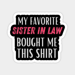 World's best sister-in-law sister in law shirts cute with flowers Magnet