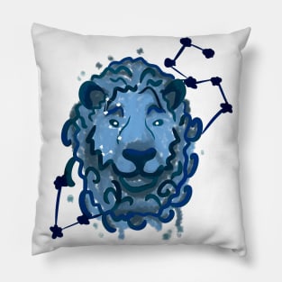 Watercolor leo star sign Pillow