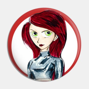 kim the red head spy Pin