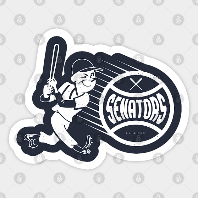 Vintage Baseball - Washington Senators (White Senators Wordmark) from  TeePublic