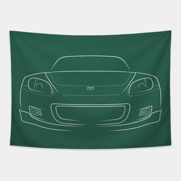 Honda S2000 ap1 - front stencil, white Tapestry by mal_photography