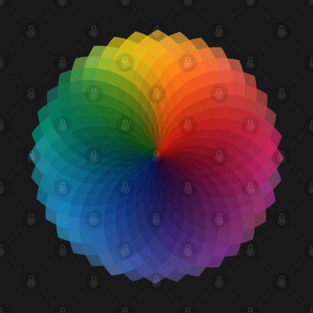 Rainbow Spectrum Rosettes by RoxanneG