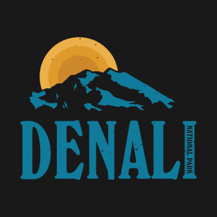 Alaska Denali National Mount Park Retro Vintage Design Gift T-Shirt