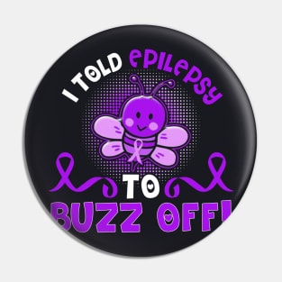 funny epilepsy bee warrior Pin