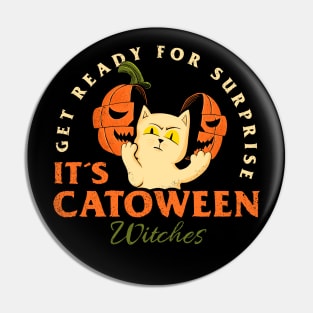 It´s Catoween Witches Pin