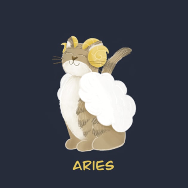 Aries cat zodiac sign by AbbyCatAtelier