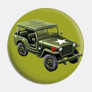 Army Jeep Isometric View Pin