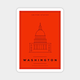 Washington DC Minimal Poster Magnet