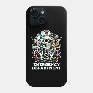 Skeleton Nurse - Untextured Phone Case