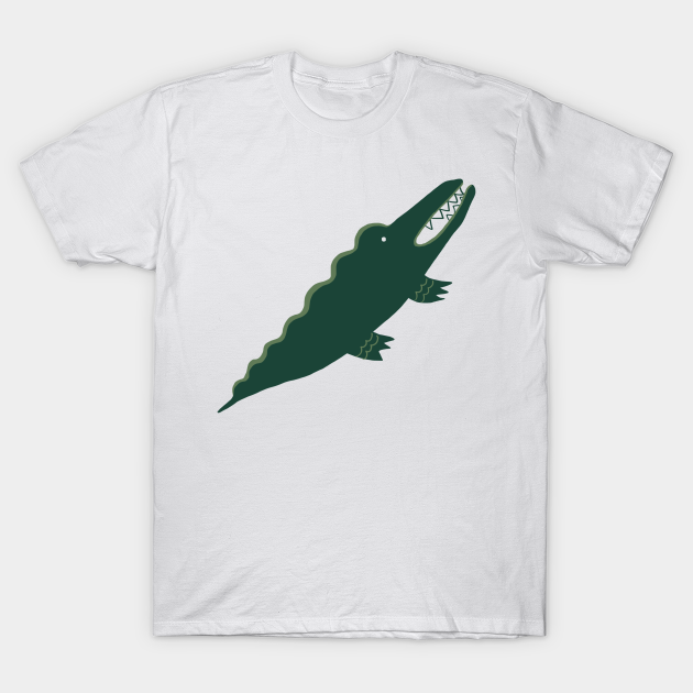 Discover Crocodile Gator Green Reptile Cartoon - Crocodile - T-Shirt