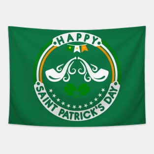 Happy Saint Patrick's Day Pipes Tapestry