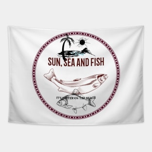 Sun Sea and Fish Tapestry