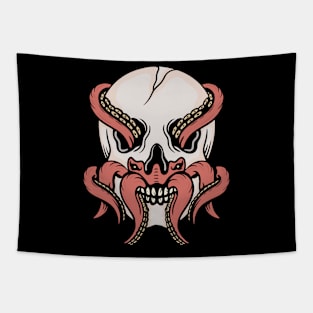 Octopus and skull Tapestry