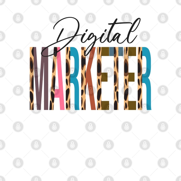 Digital Marketer Leopard Shirt -  Digital Marketer Leopard Print / Cheetah  Print Shirt by LillyDesigns