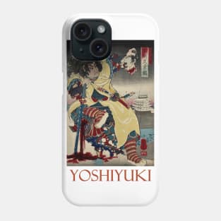 Hido Hachiro Holding the Decapitated Head of an Enemy by Mori Yoshiyuki Phone Case