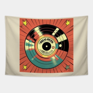 Vintage Pop Art Vinyl Records Pink Tapestry