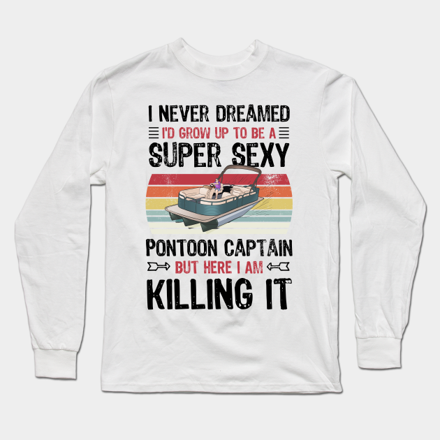 pontoon boat captain tee shirt