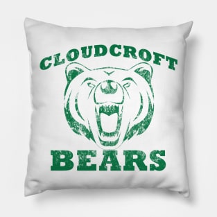 Cloudcroft Bears Worn Logo (Green) Pillow