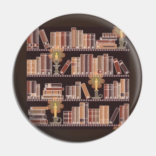 Dark Academia - Old Candlelit Library Pin