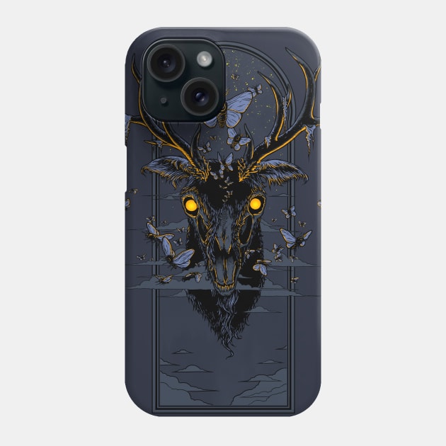 Moth Eaten Deer Head Phone Case by scumbugg