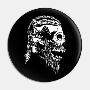 Viking Warrior Skull Pin