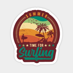 vintage surf summer Magnet