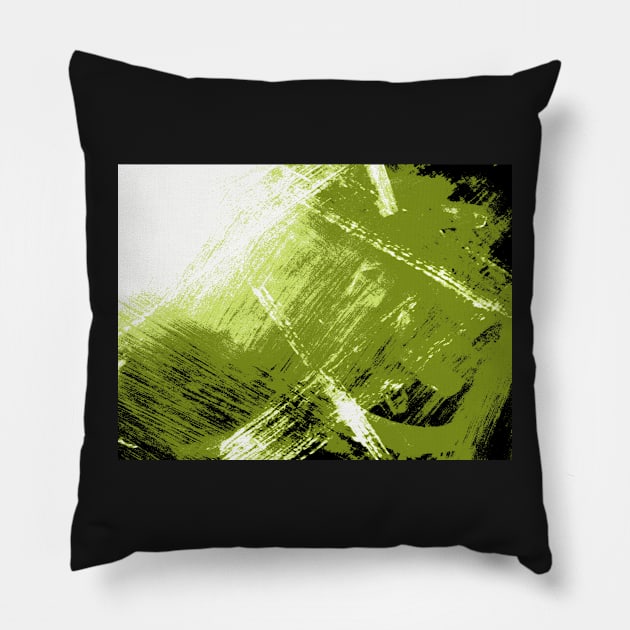 Lush Grassy Green Abstract Pattern Pillow by SpieklyArt