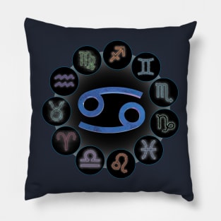 Cancer/The Crab Zodiac Symbol. Pillow