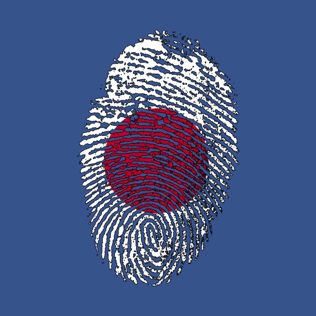 Japanese Flag - Japan Flag - JP Flag Fingerprint by Printaha