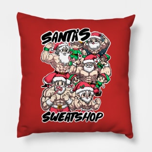 Santa’s Sweatshop Pillow