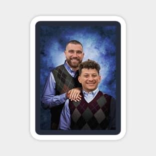 Kelce and Mahomes Stepbrothers Magnet