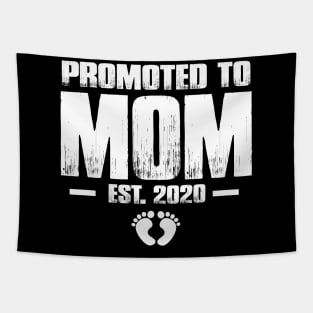 Promoted to Mom 2020 Funny Mother's Day Gift Ideas For New Mommy Tapestry