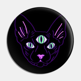 Third eye cat Pin