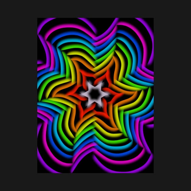 Neon Rainbow Star by Aesir_Artwork