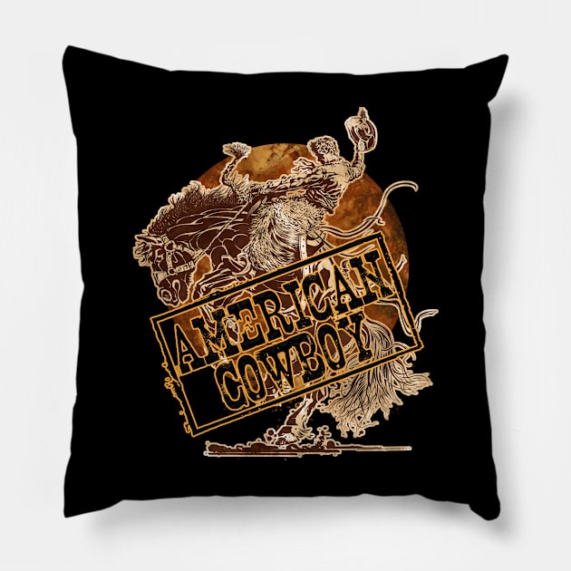 Bucking Bronco AC1 Pillow by wolfie5150