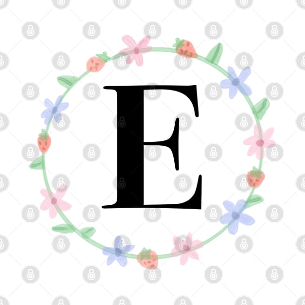 “E” initial by artoftilly