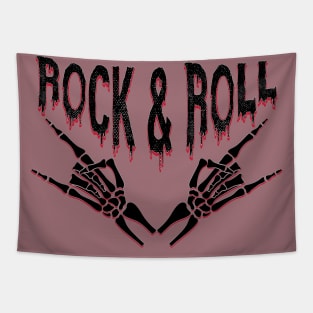 Rock And Roll Hand Sign Tapestry