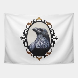 Raven - bird portrait Tapestry