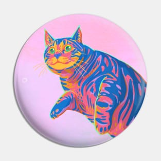 Neon Harbor Seal Cat Pin