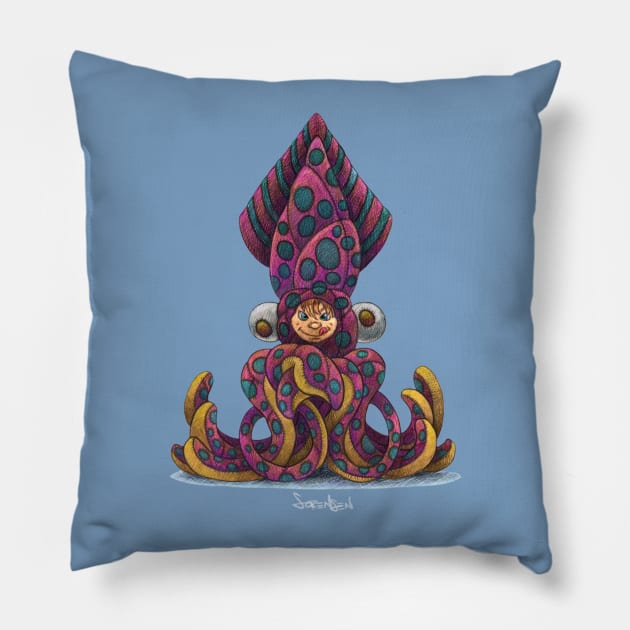 Kids in Costumes: Devious Squid Pillow by DanielSorensen