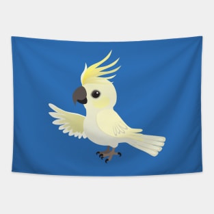 Cute Sulphur crested cockatoo Tapestry