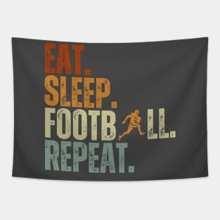 Eat Sleep Football Repeat Vintage Gift Tapestry