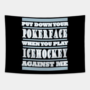 Ice Hockey Body Check Puck Boys Men Gift Tapestry