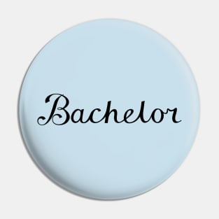 Bachelor Type Design - Black Pin