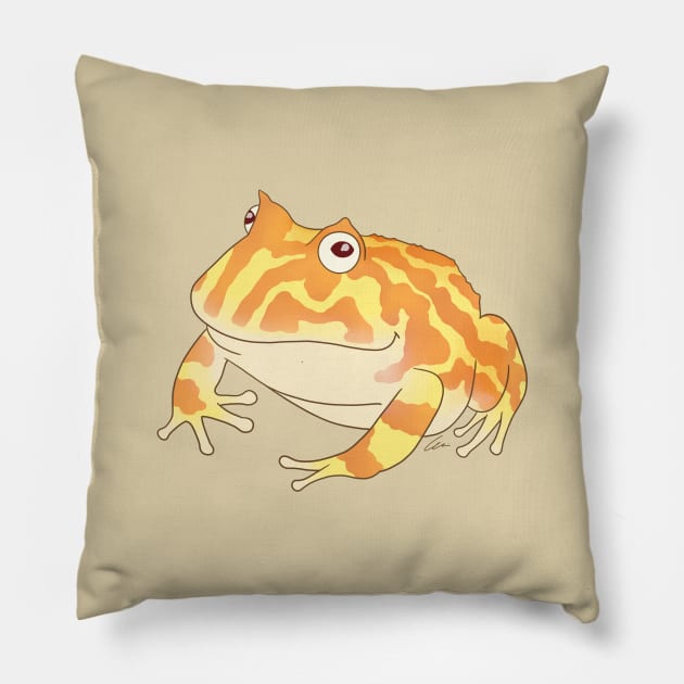 Albino Pacman Frog Pillow by anacecilia