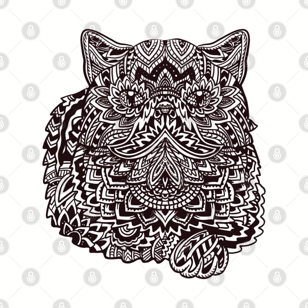 Cat Mandala Tattoo by huebucket