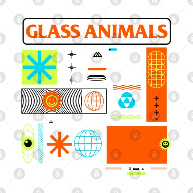 Glass Animals Orange Brutalism by Chase Merch