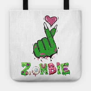 Zombie Kpop Heart Tote