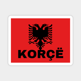 Korçë City in Albanian Flag Magnet